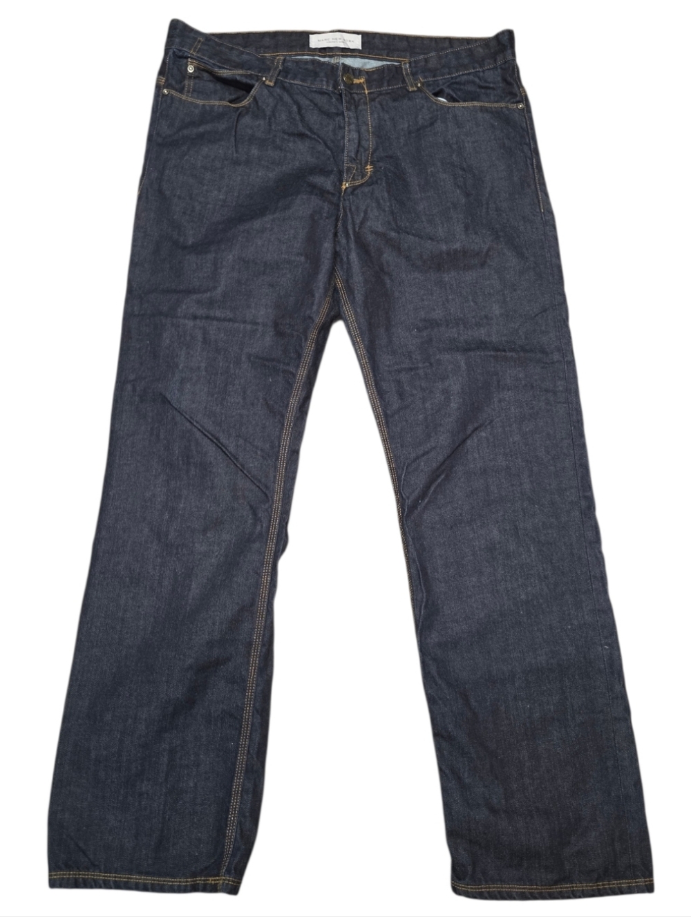 Andrew Marc New York Men's Straight Relaxed Leg Dark Denim Jeans